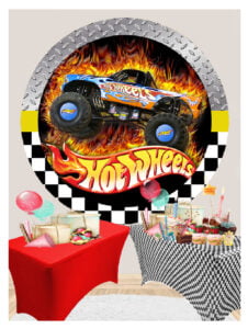 Kids PhotoBooth Party - Background 1.5m - Hot Wheels